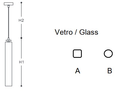 Stile Incanto Italamp Pendant Lamp - Dimensions